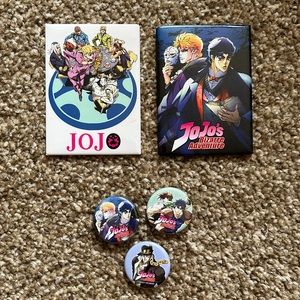Jojo’s Bizarre Adventure Pins and Magnets Bundle